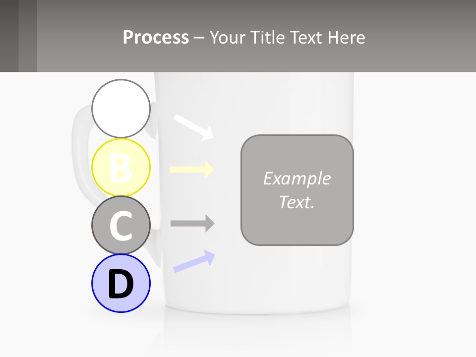 A White Coffee Mug With A Gray Background PowerPoint Template