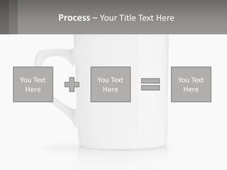 A White Coffee Mug With A Gray Background PowerPoint Template