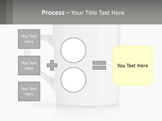 A White Coffee Mug With A Gray Background PowerPoint Template