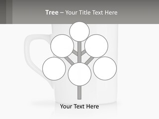 A White Coffee Mug With A Gray Background PowerPoint Template
