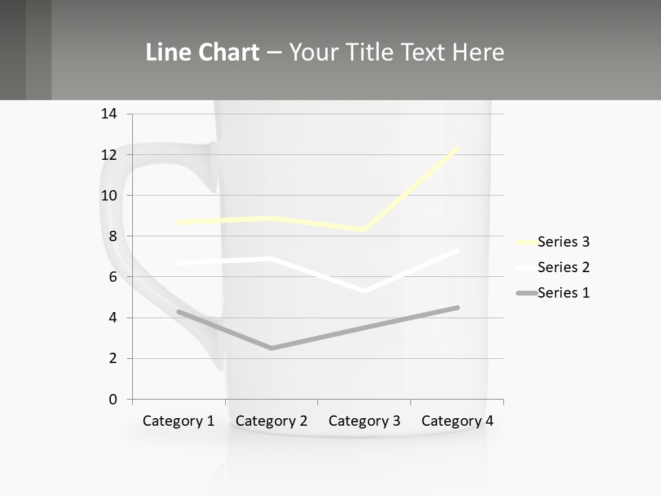 A White Coffee Mug With A Gray Background PowerPoint Template