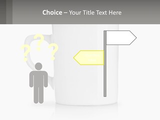 A White Coffee Mug With A Gray Background PowerPoint Template