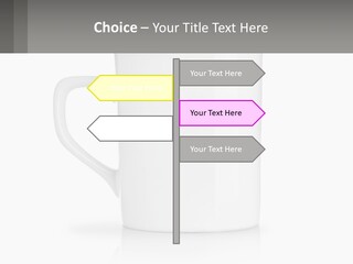 A White Coffee Mug With A Gray Background PowerPoint Template