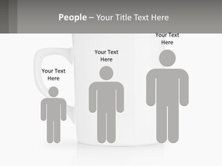 A White Coffee Mug With A Gray Background PowerPoint Template