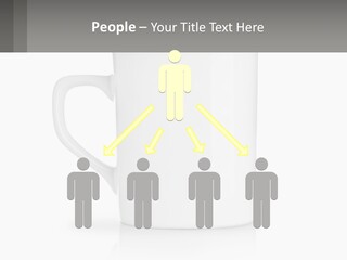 A White Coffee Mug With A Gray Background PowerPoint Template
