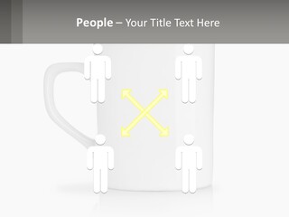 A White Coffee Mug With A Gray Background PowerPoint Template