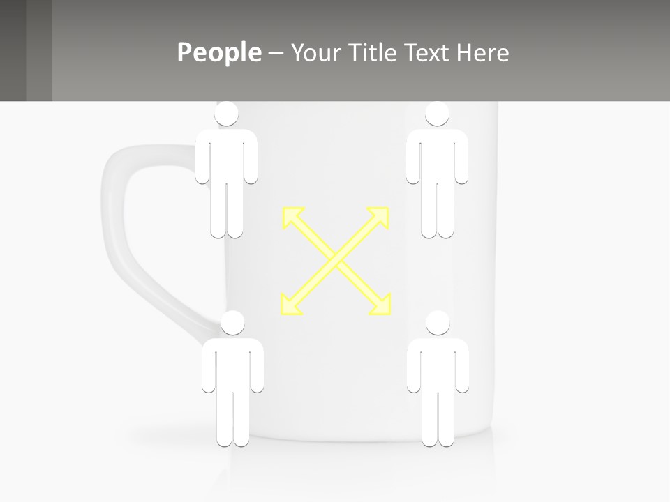 A White Coffee Mug With A Gray Background PowerPoint Template