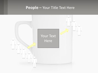 A White Coffee Mug With A Gray Background PowerPoint Template