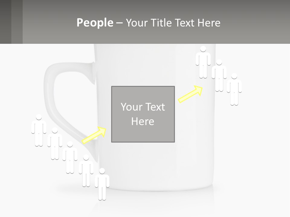 A White Coffee Mug With A Gray Background PowerPoint Template