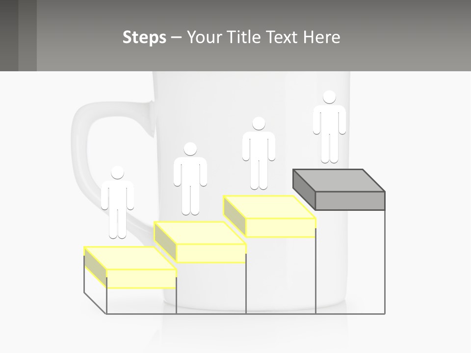 A White Coffee Mug With A Gray Background PowerPoint Template