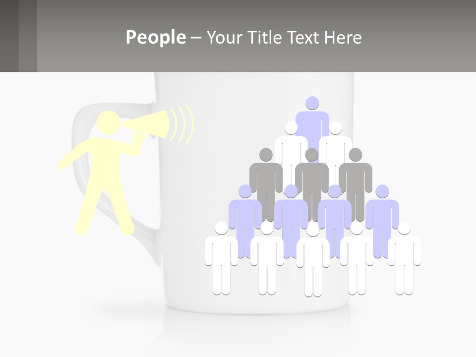 A White Coffee Mug With A Gray Background PowerPoint Template