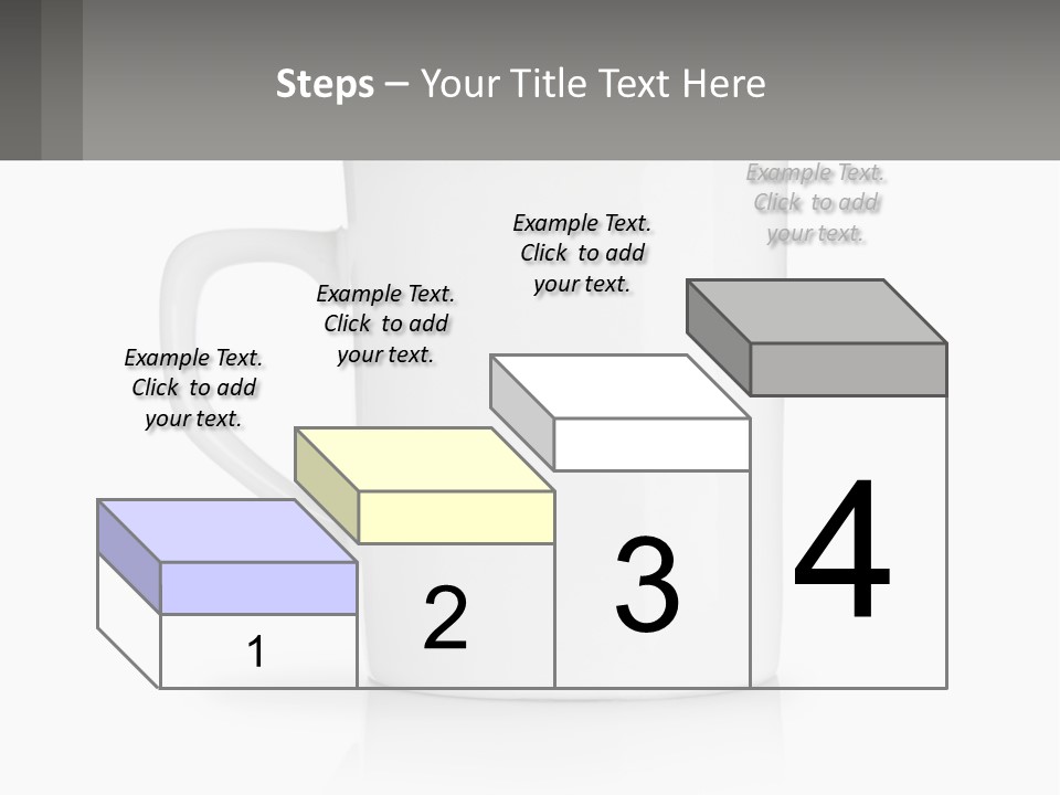 A White Coffee Mug With A Gray Background PowerPoint Template