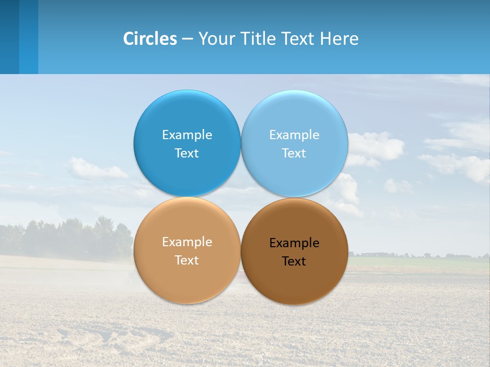 A Tractor Plowing A Field On A Sunny Day PowerPoint Template