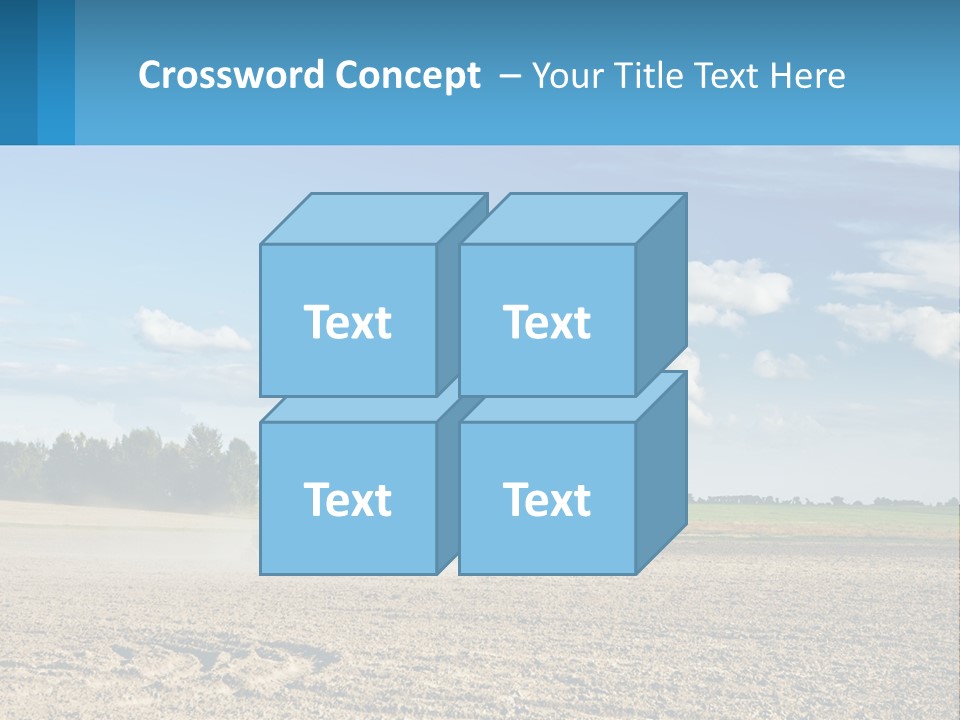 A Tractor Plowing A Field On A Sunny Day PowerPoint Template
