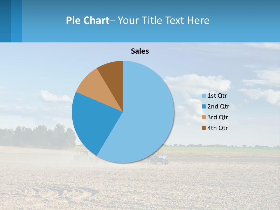 A Tractor Plowing A Field On A Sunny Day PowerPoint Template