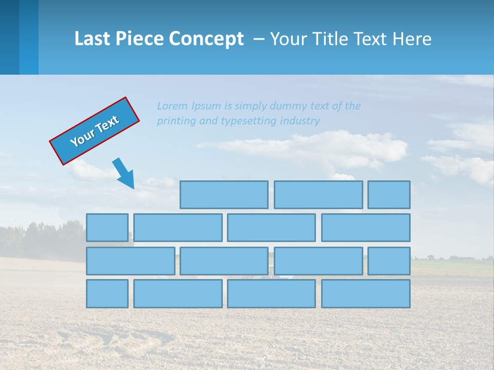 A Tractor Plowing A Field On A Sunny Day PowerPoint Template