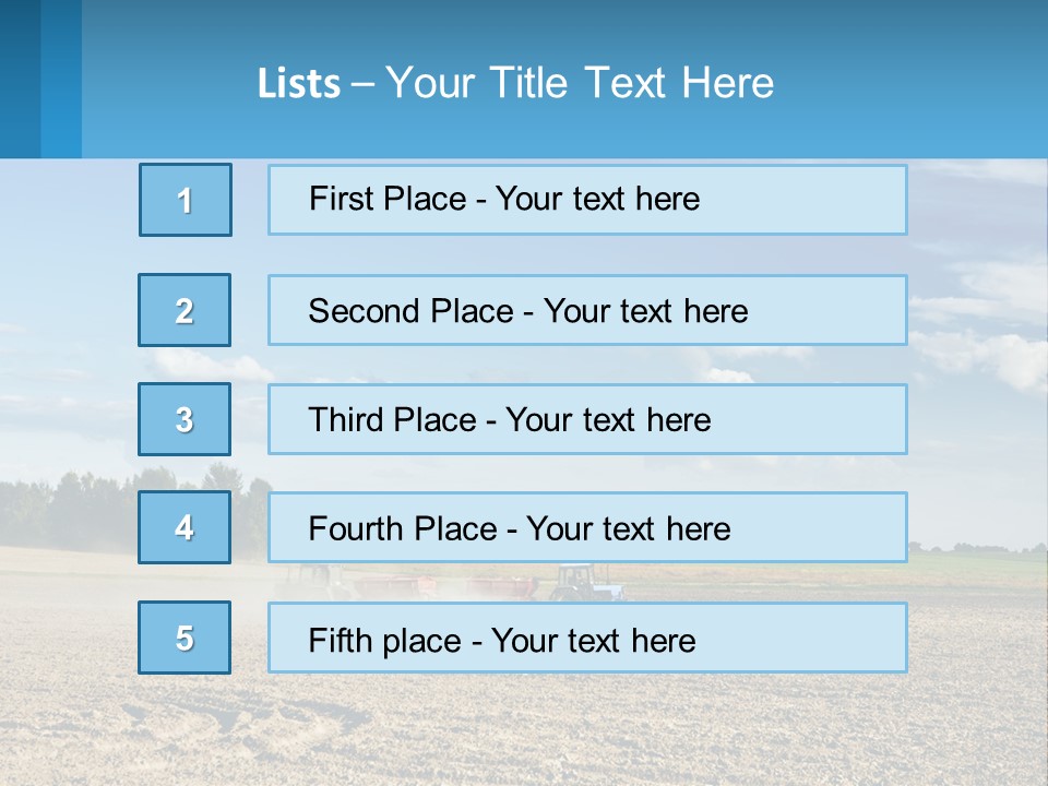 A Tractor Plowing A Field On A Sunny Day PowerPoint Template