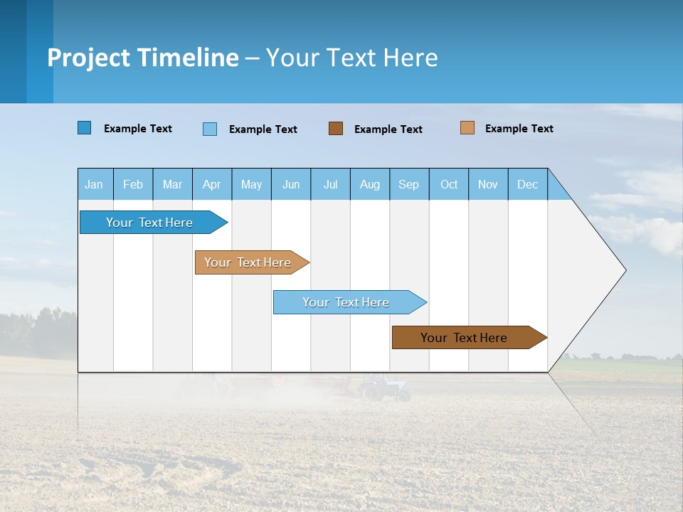 A Tractor Plowing A Field On A Sunny Day PowerPoint Template