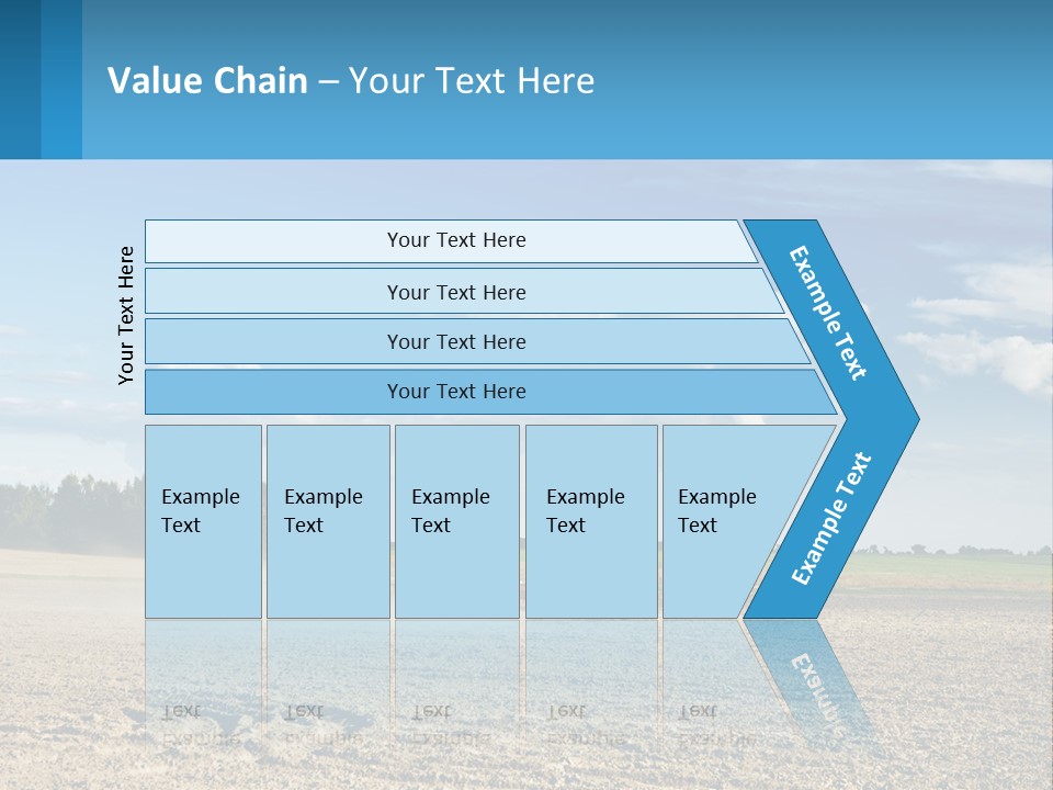 A Tractor Plowing A Field On A Sunny Day PowerPoint Template