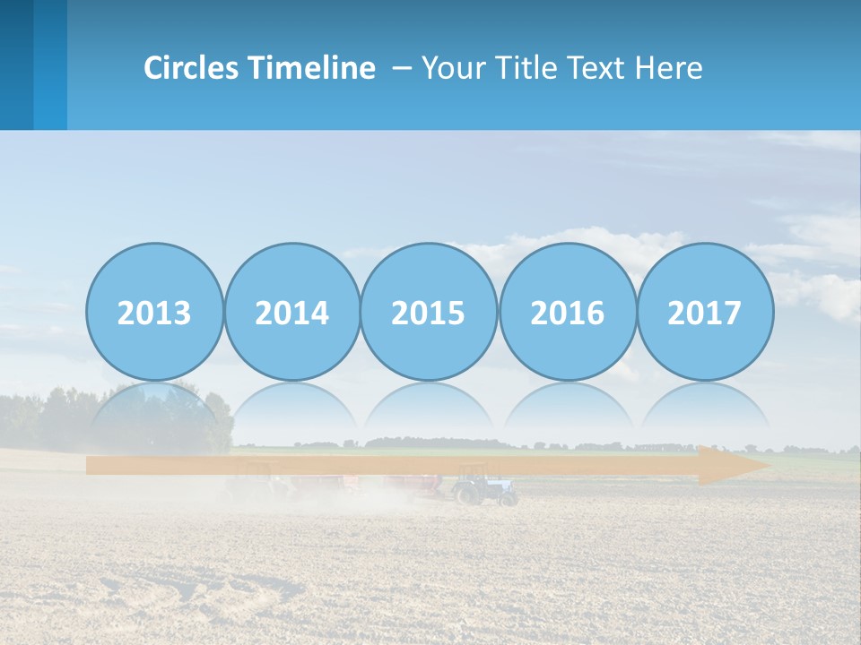 A Tractor Plowing A Field On A Sunny Day PowerPoint Template