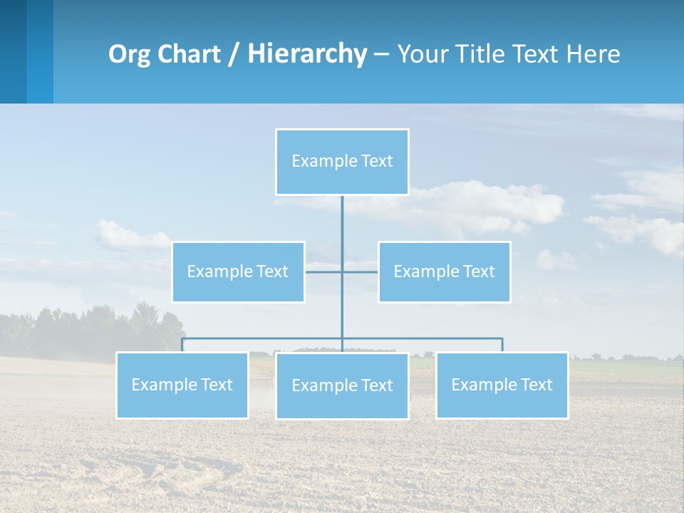 A Tractor Plowing A Field On A Sunny Day PowerPoint Template