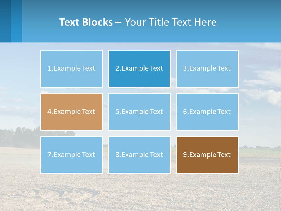 A Tractor Plowing A Field On A Sunny Day PowerPoint Template