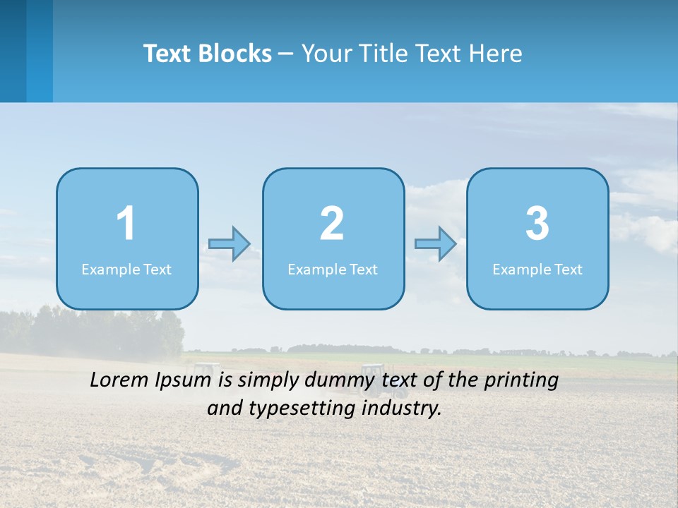 A Tractor Plowing A Field On A Sunny Day PowerPoint Template