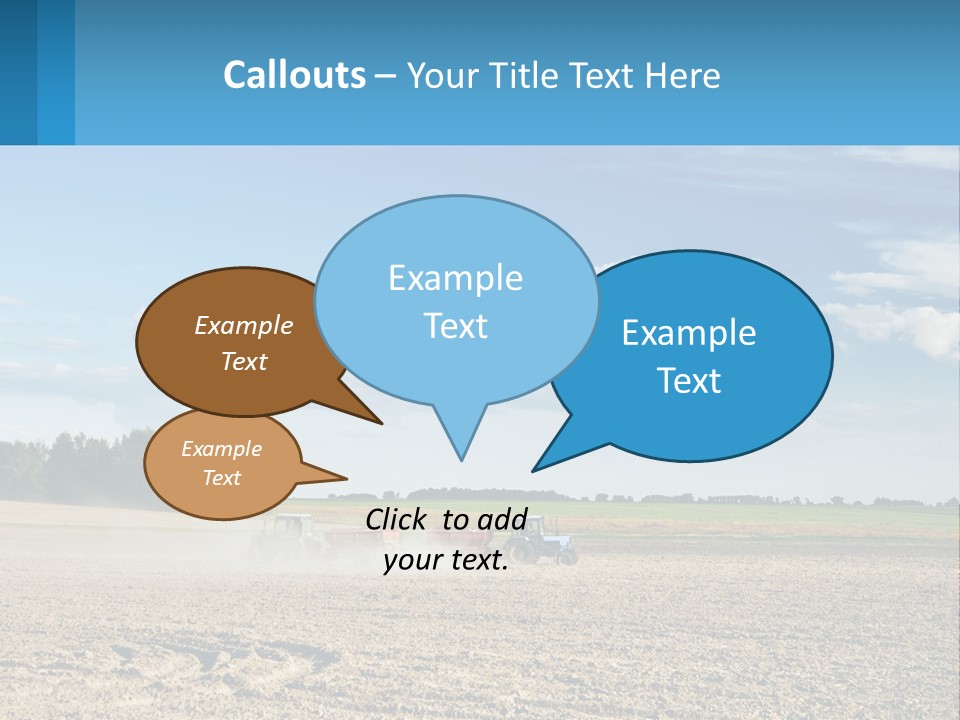 A Tractor Plowing A Field On A Sunny Day PowerPoint Template