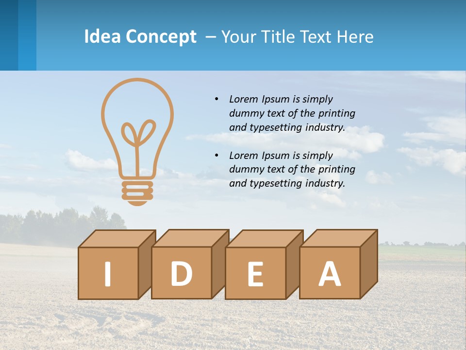 A Tractor Plowing A Field On A Sunny Day PowerPoint Template