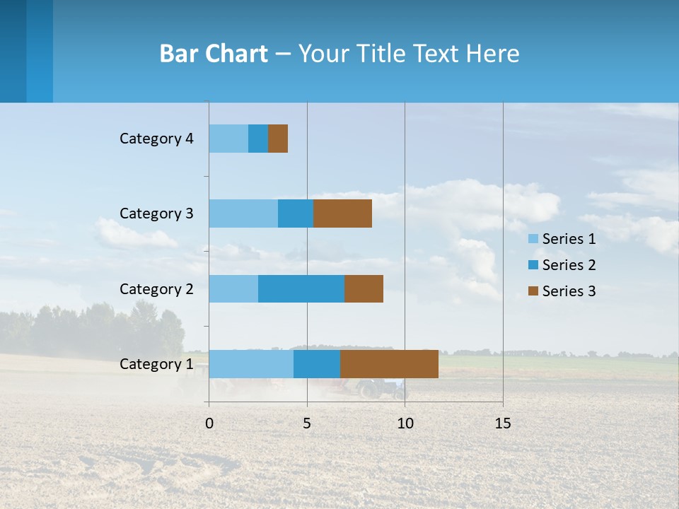 A Tractor Plowing A Field On A Sunny Day PowerPoint Template