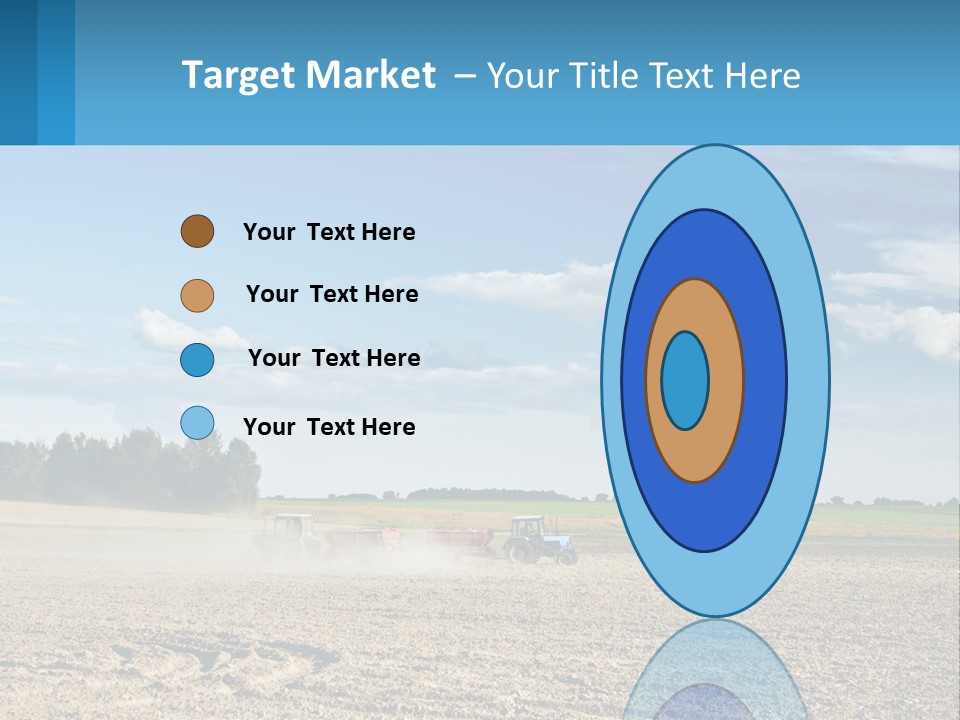 A Tractor Plowing A Field On A Sunny Day PowerPoint Template