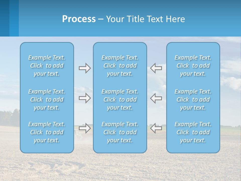 A Tractor Plowing A Field On A Sunny Day PowerPoint Template