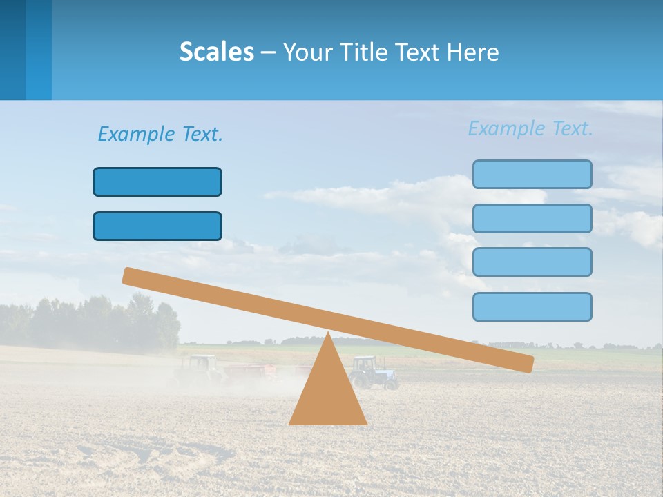 A Tractor Plowing A Field On A Sunny Day PowerPoint Template
