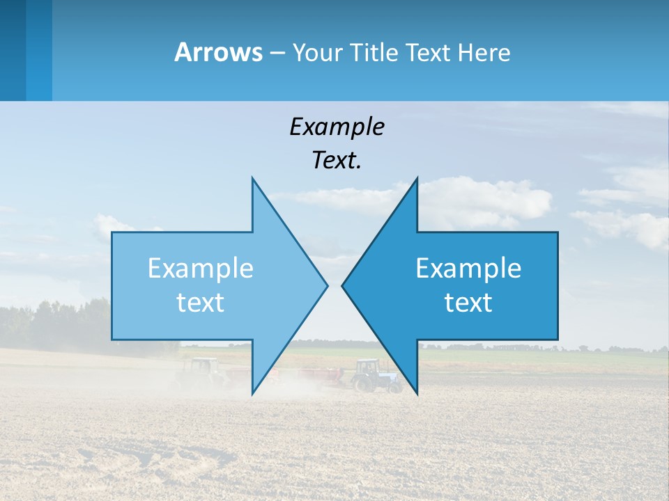 A Tractor Plowing A Field On A Sunny Day PowerPoint Template