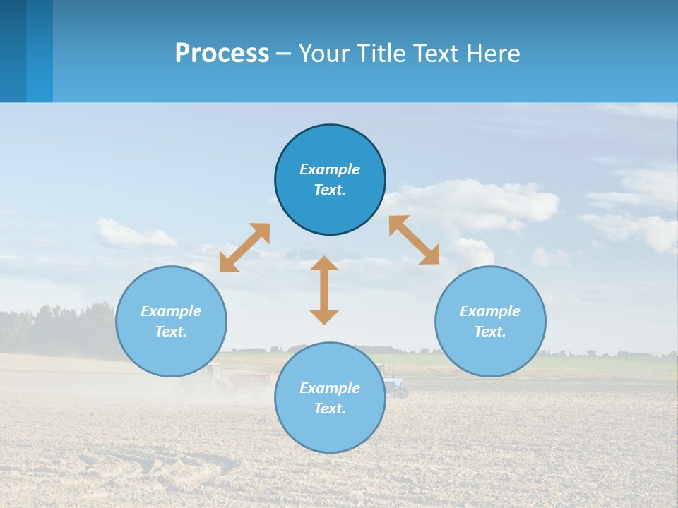 A Tractor Plowing A Field On A Sunny Day PowerPoint Template