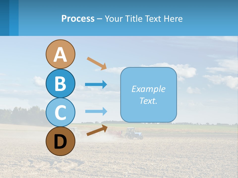 A Tractor Plowing A Field On A Sunny Day PowerPoint Template