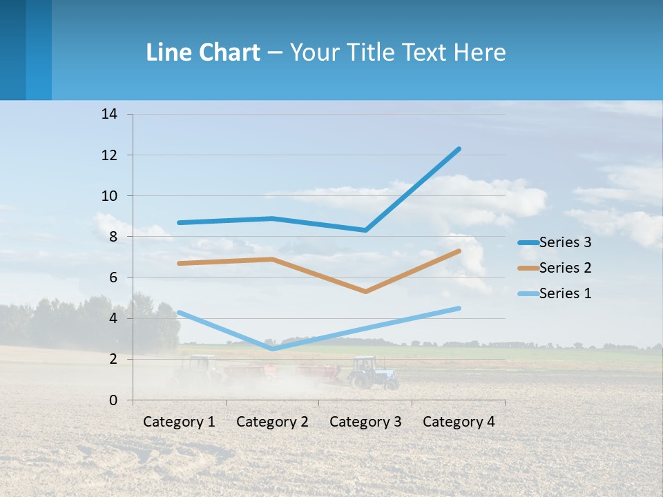 A Tractor Plowing A Field On A Sunny Day PowerPoint Template