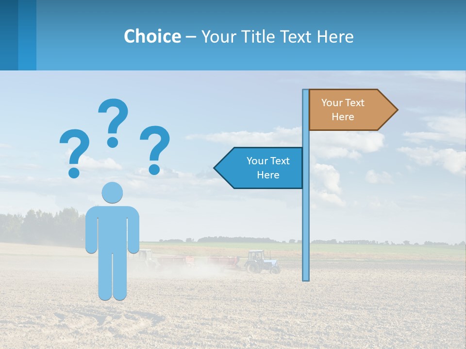 A Tractor Plowing A Field On A Sunny Day PowerPoint Template