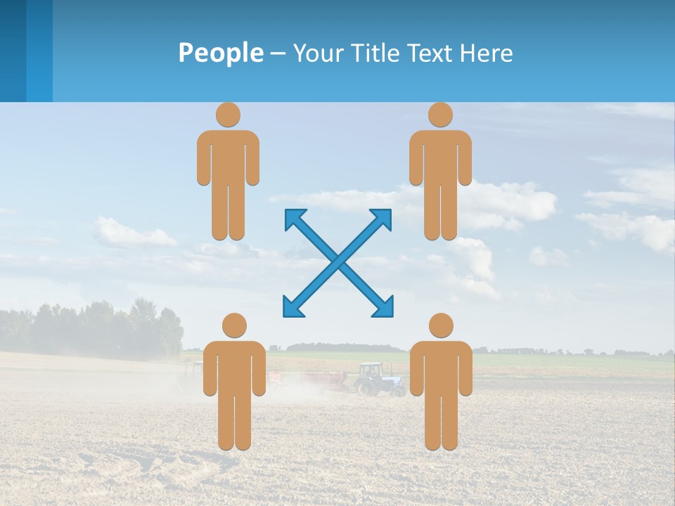 A Tractor Plowing A Field On A Sunny Day PowerPoint Template