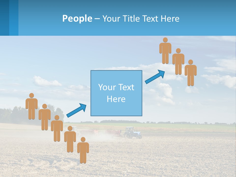 A Tractor Plowing A Field On A Sunny Day PowerPoint Template