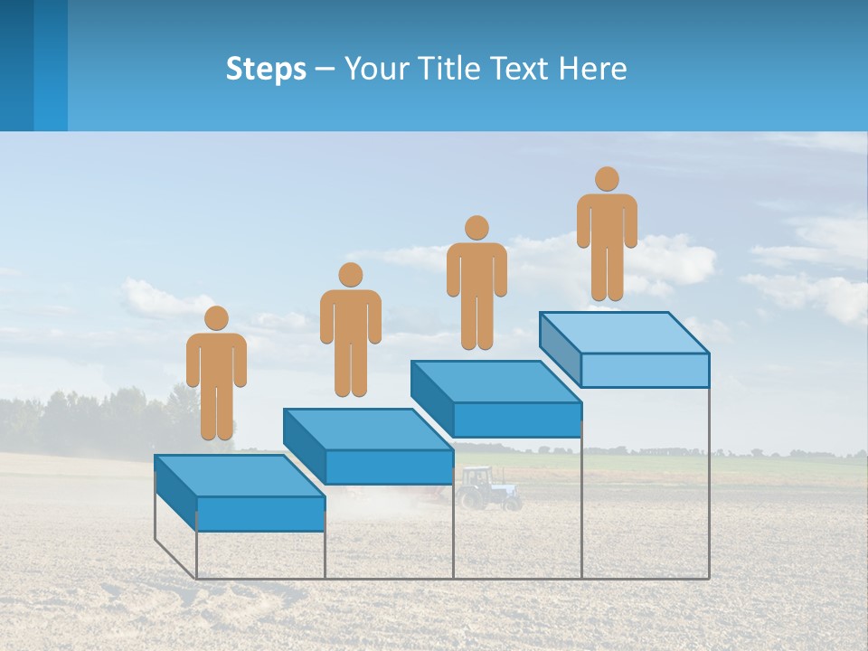 A Tractor Plowing A Field On A Sunny Day PowerPoint Template