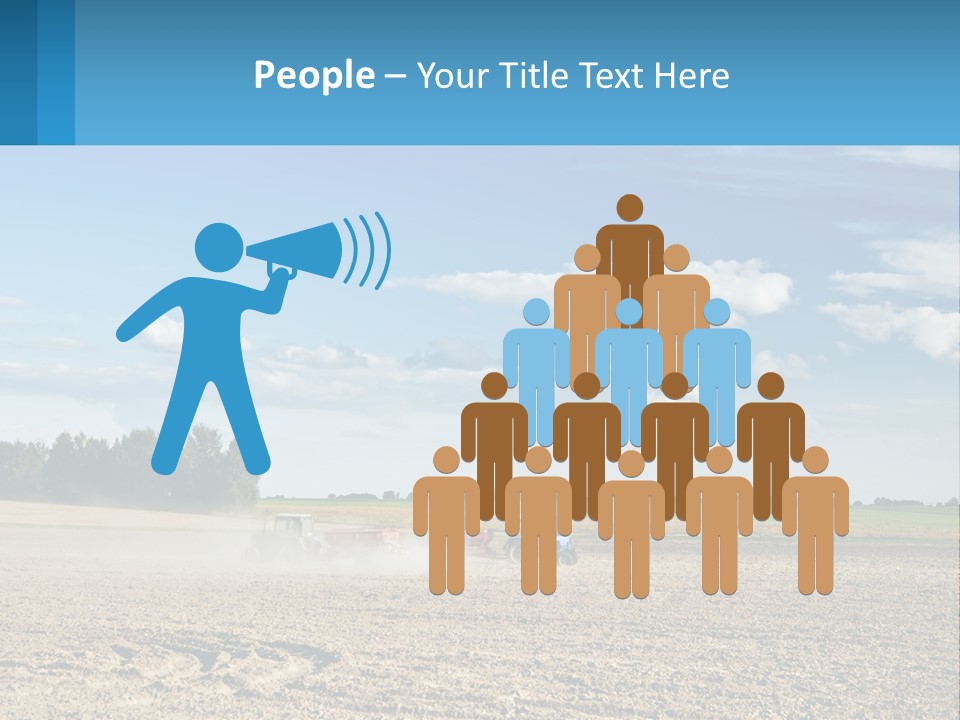 A Tractor Plowing A Field On A Sunny Day PowerPoint Template