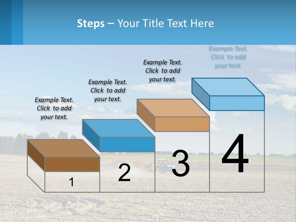 A Tractor Plowing A Field On A Sunny Day PowerPoint Template