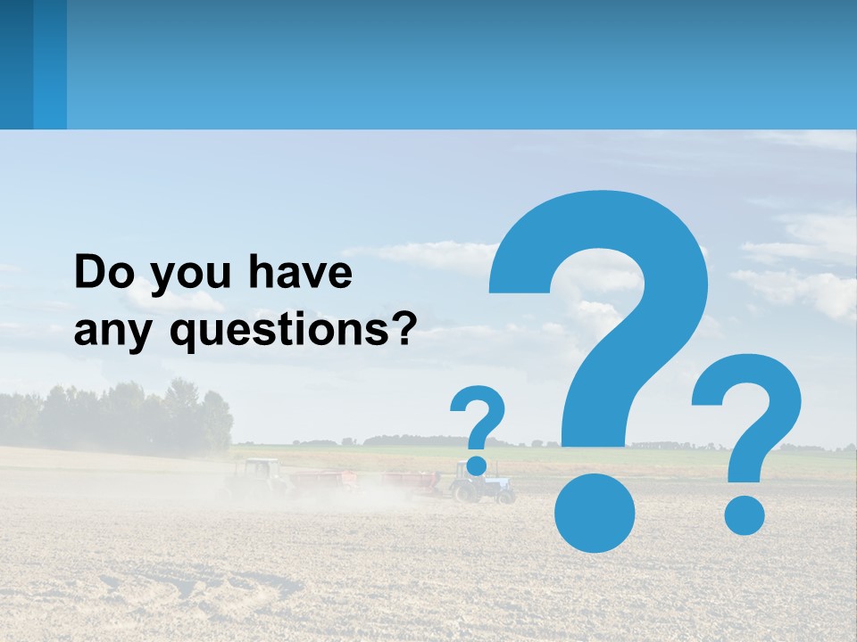 A Tractor Plowing A Field On A Sunny Day PowerPoint Template