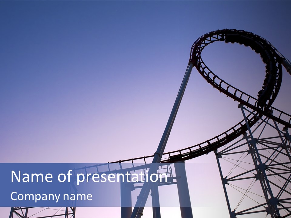 A Roller Coaster In A Roller Coaster Park PowerPoint Template