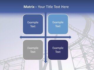 A Roller Coaster In A Roller Coaster Park PowerPoint Template