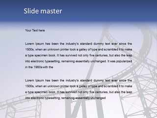 A Roller Coaster In A Roller Coaster Park PowerPoint Template