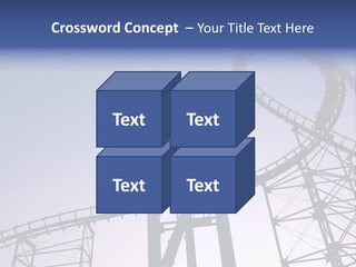 A Roller Coaster In A Roller Coaster Park PowerPoint Template