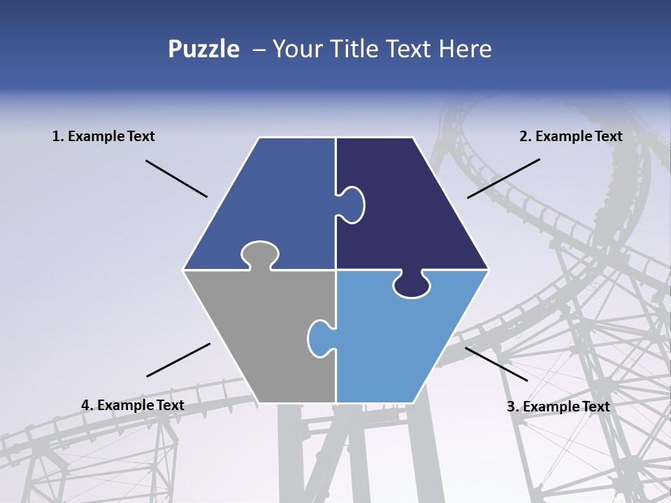 A Roller Coaster In A Roller Coaster Park PowerPoint Template