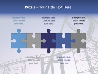 A Roller Coaster In A Roller Coaster Park PowerPoint Template